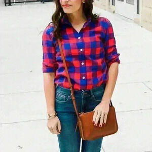J Crew Fiery Boy Plaid Button Down Shirt